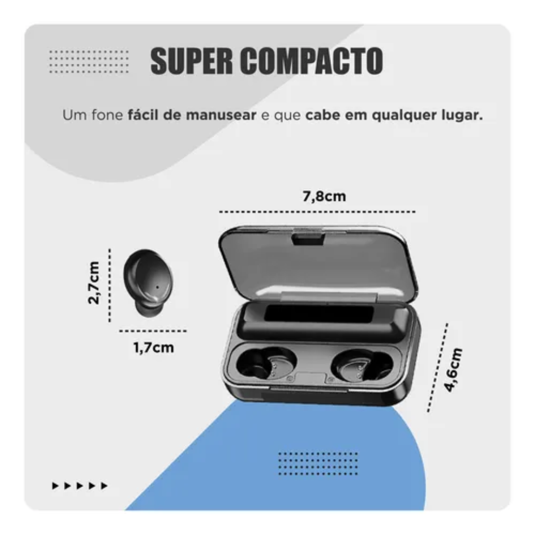 Audífono Inalámbricos F9 Con Power Bank