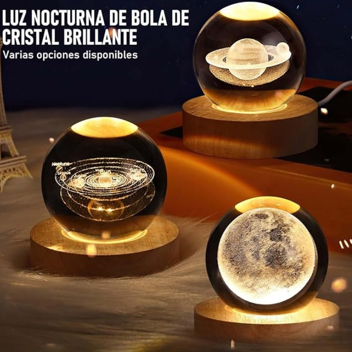 Esfera De Cristal Luz Led