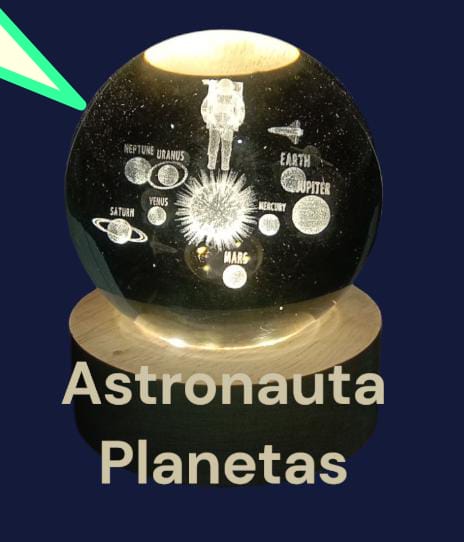Esfera De Cristal Luz Led
