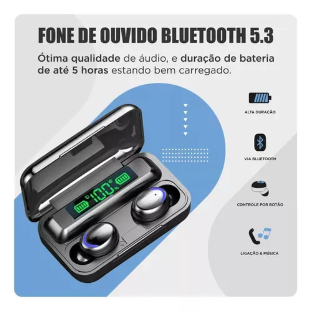 Audífono Inalámbricos F9 Con Power Bank