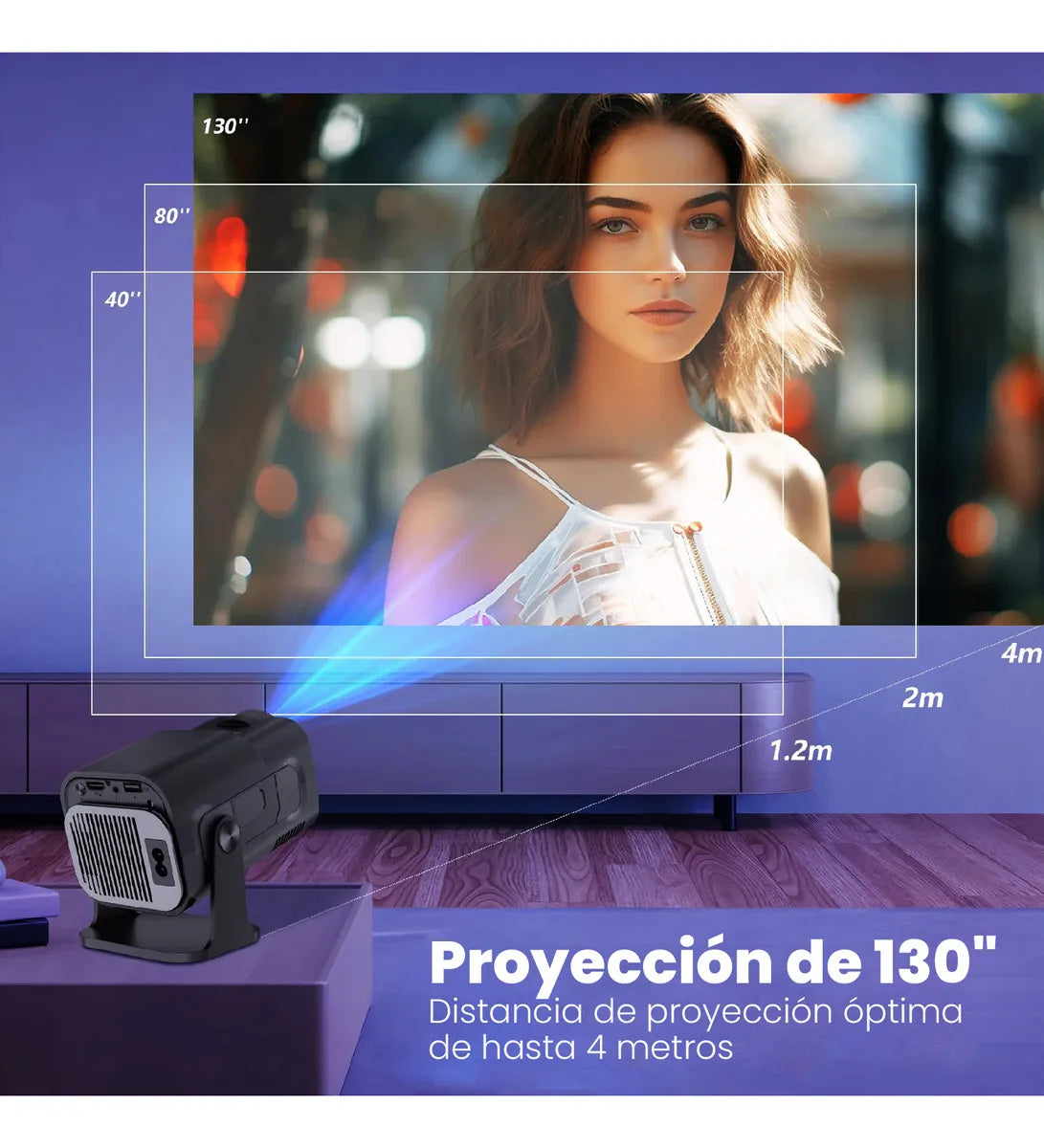 Mini Proyector Hy320 Mini Pro 4k Wifi