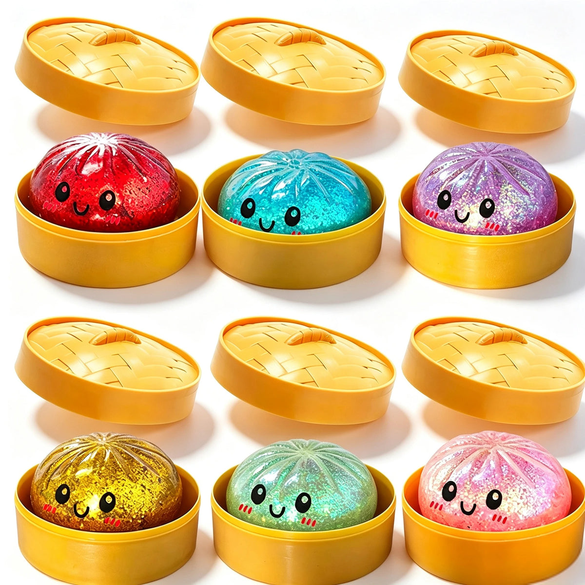 ### 🥟💙 **Dumpling Sorpresa x6 – ¡6 Squishies Adorables con Efecto Slow Rising!**